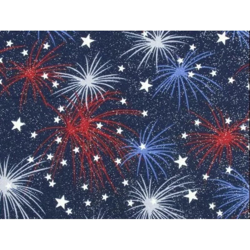Timeless Treasures Fireworks in Glitter