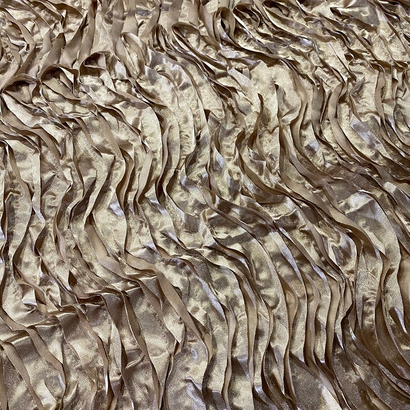 Austrian Wave Satin Wholesale Fabric in Khaki