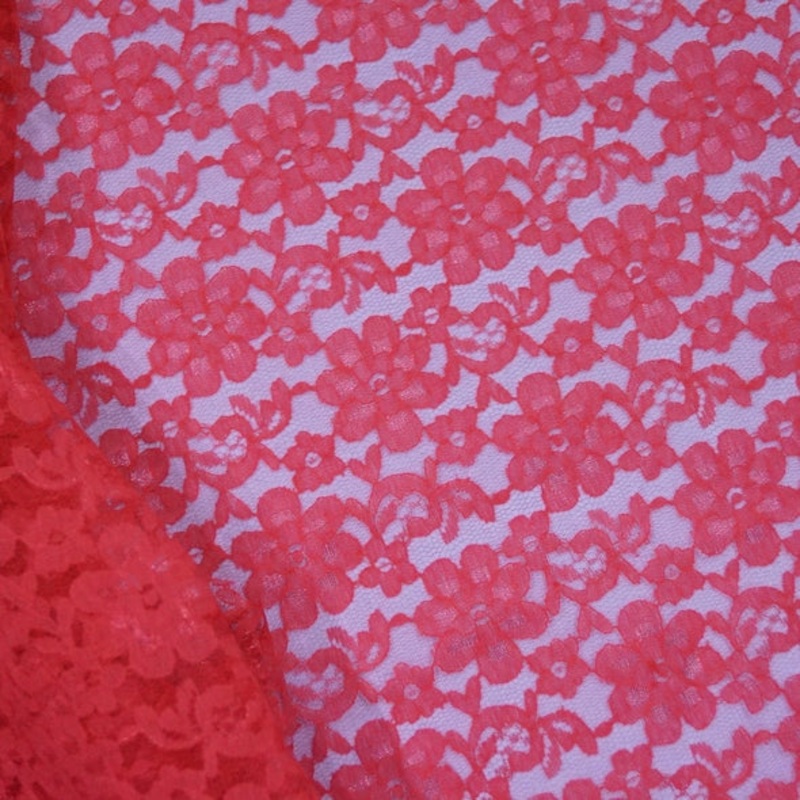 Classic Lace Wholesale Fabric in Coral 1208