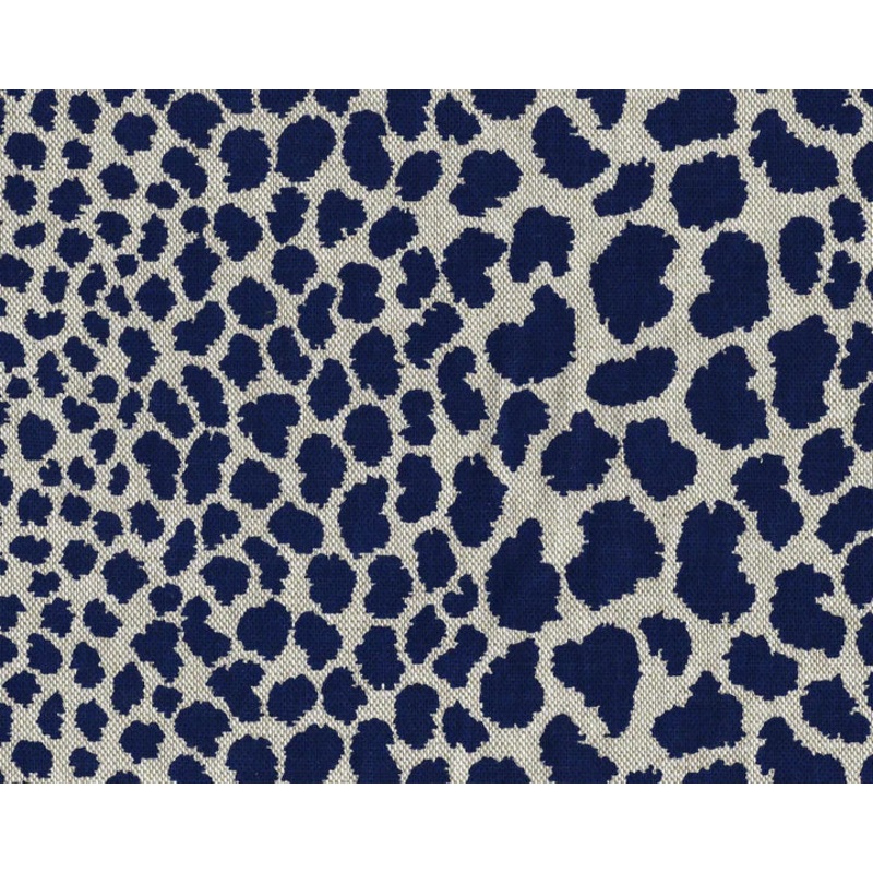 Cosmos Leopard Design Fabric in Blue