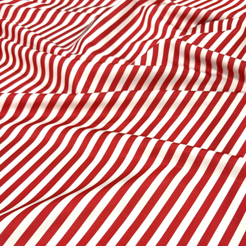 Seersucker (Poly Print) Wholesale Fabric in Red