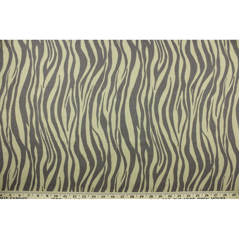 Striated Tiger Print Fabric in Taupe