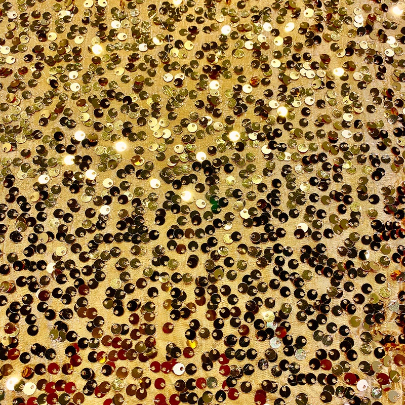 Taffeta Sequins Wholesale Fabric in Gold