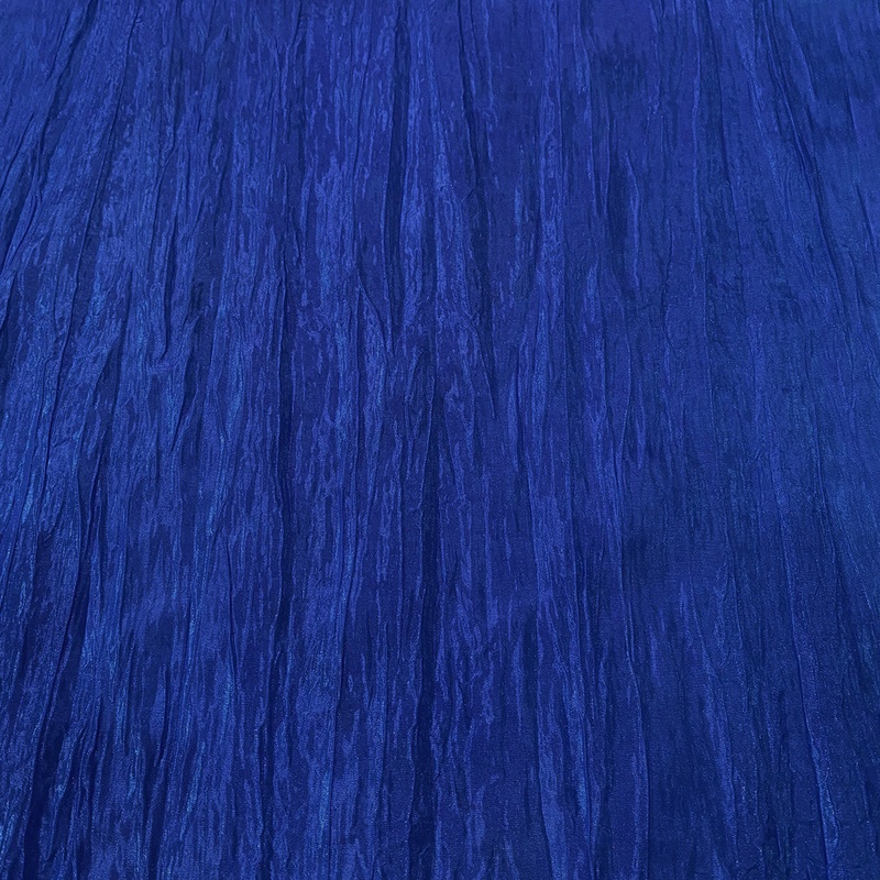 Accordion Taffeta Wholesale Fabric in Royal