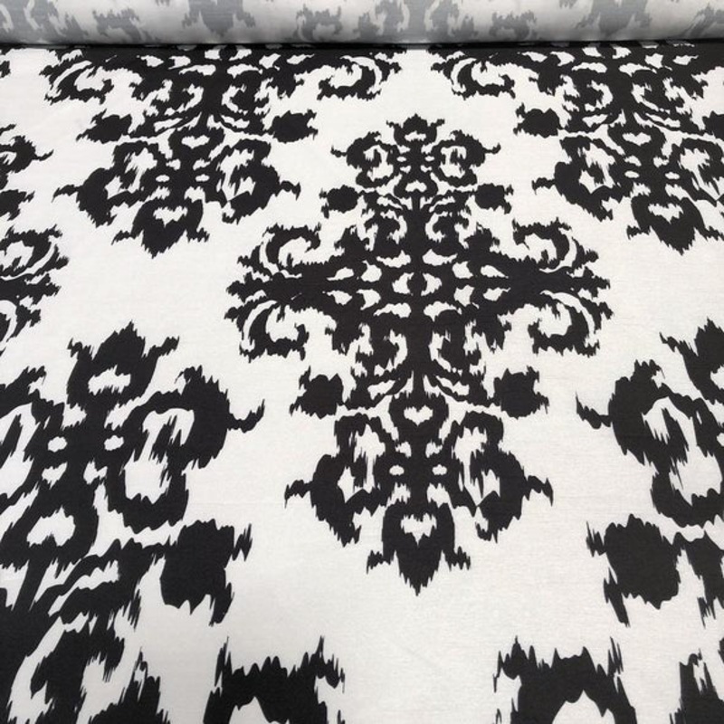 Newport Print (Dupioni) Wholesale Fabric in Black