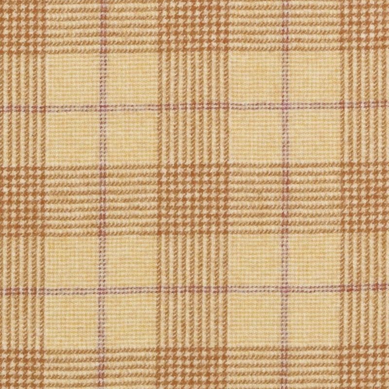 Plaid Wool Fabric in Dijon