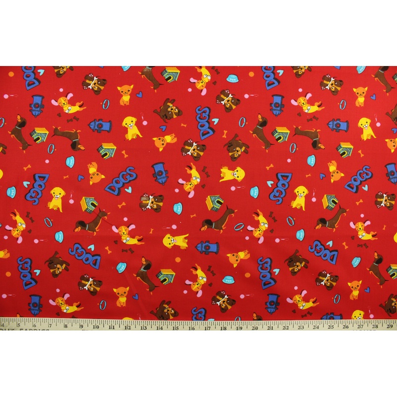Quilting Canine Park in Red