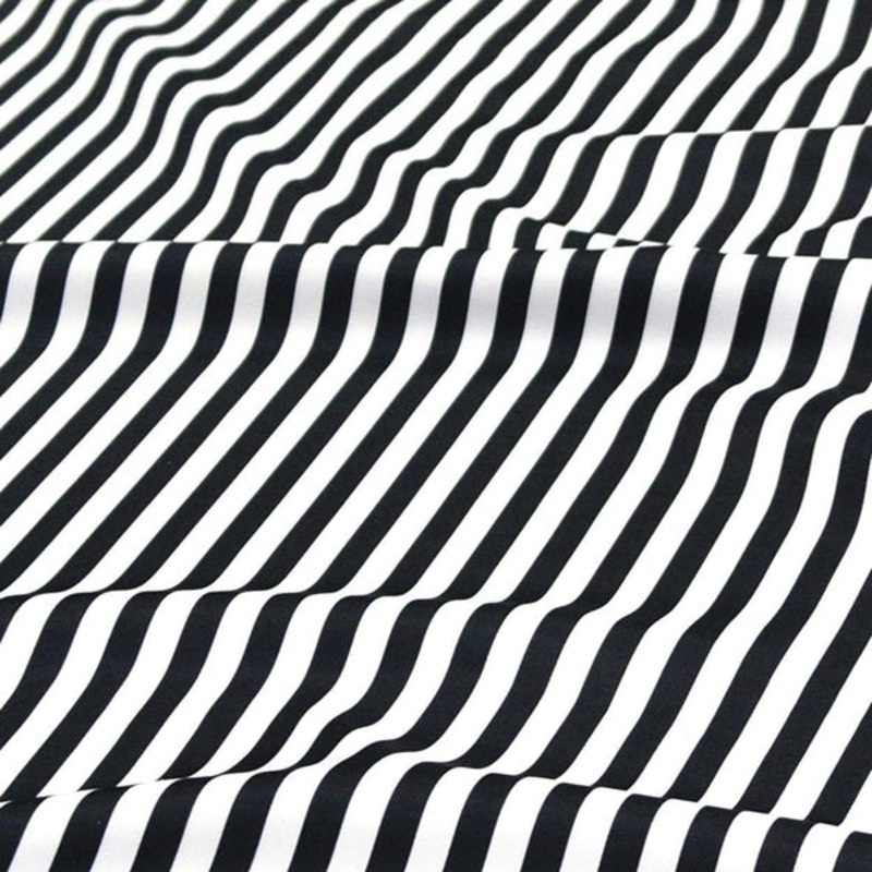 Seersucker (Poly Print) Wholesale Fabric in Black