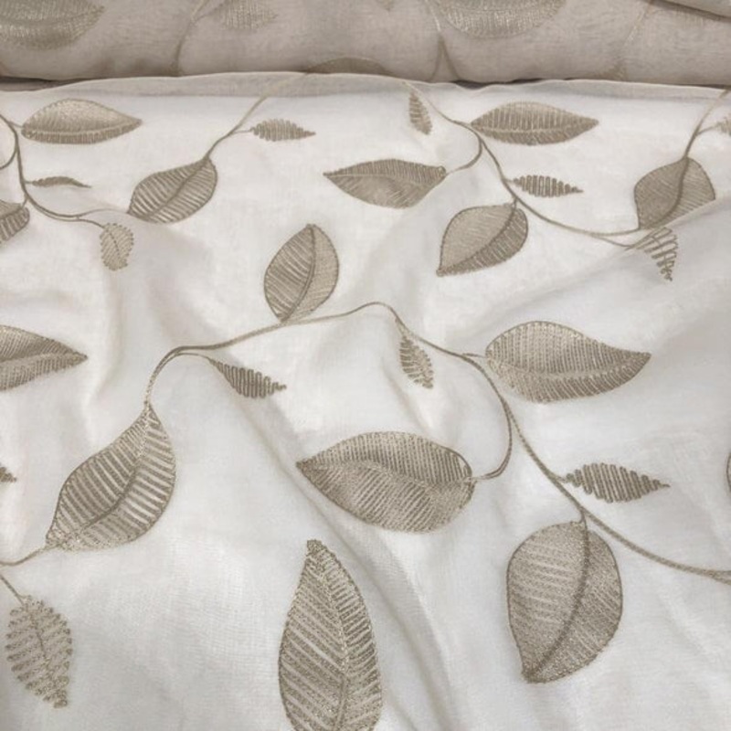 Birch Leaf Wholesale Fabric in Taupe