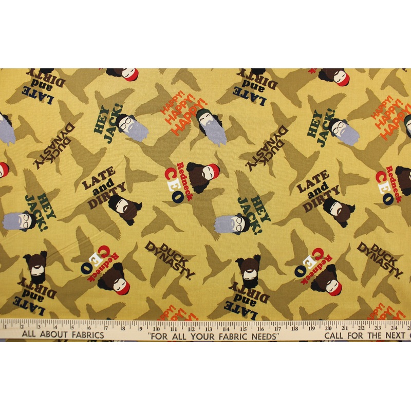 Quilting Print in Duck Dynasty Face Sayings Toss CP49347