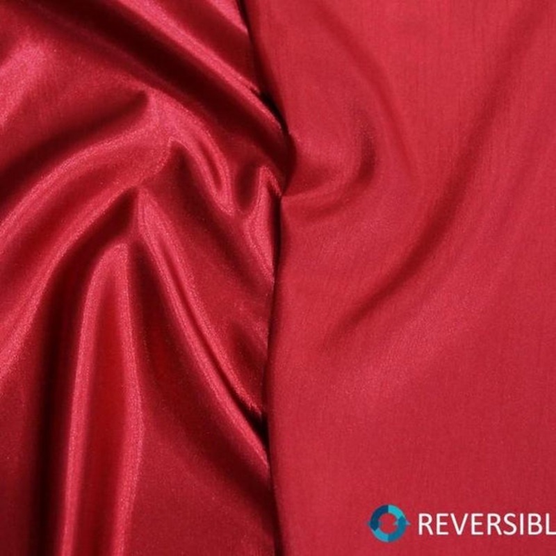 Shantung Satin (Reversible) Wholesale Fabric in Red Dk