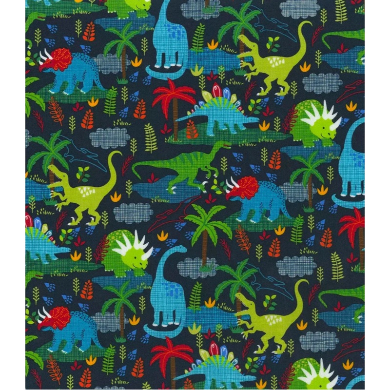 Timeless Treasures Dino in Navy