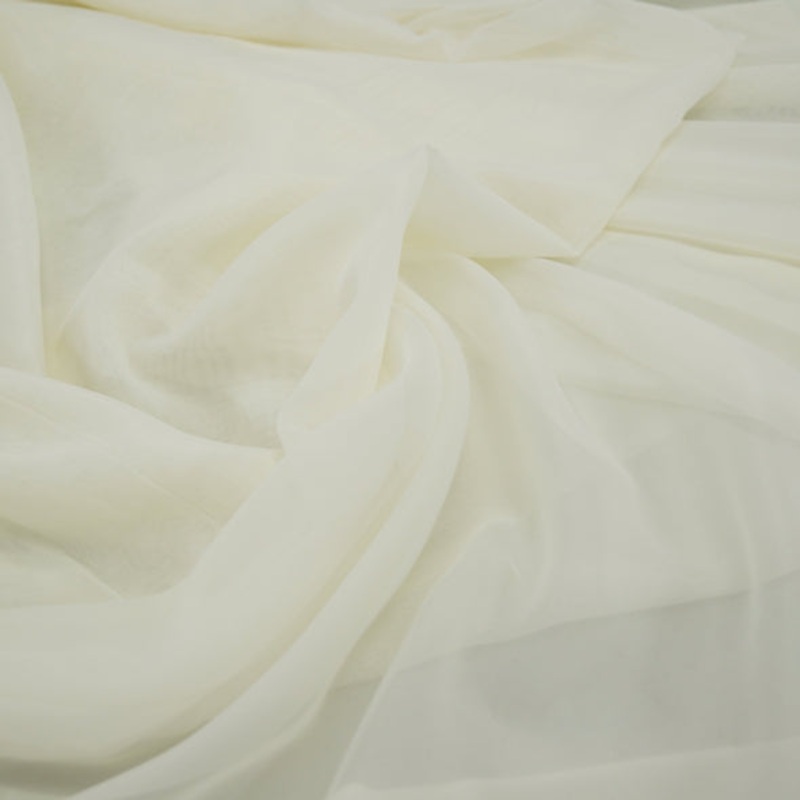 Voile Wholesale Fabric in Ivory