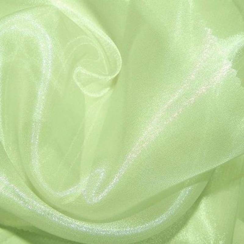 Crystal Organza Wholesale Fabric in Apple Green 704