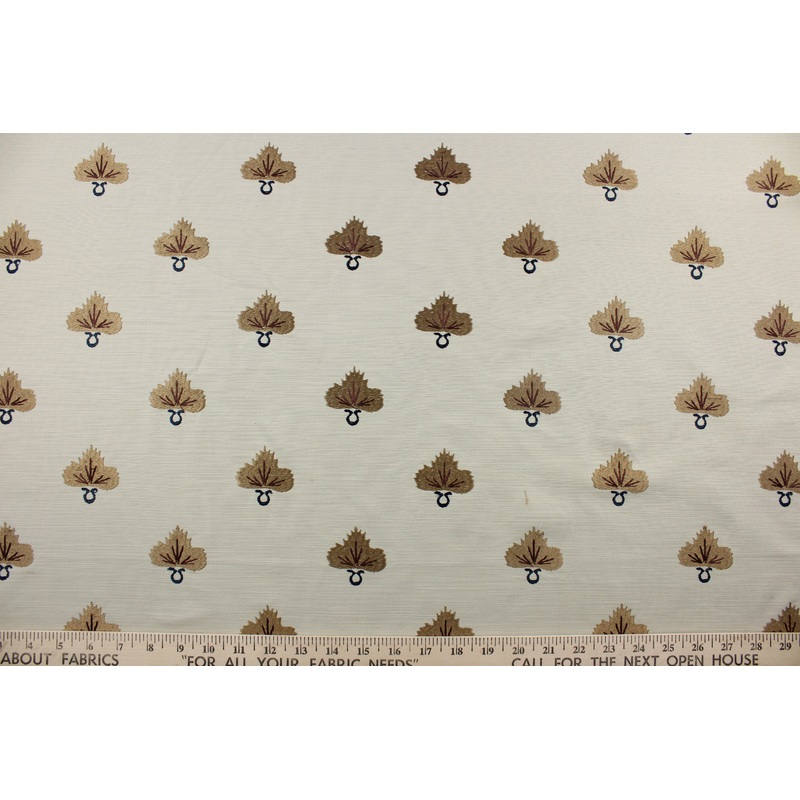 Embroidered August in Putty Cognac