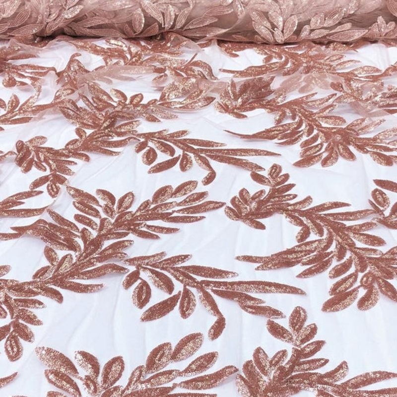 Giselle Sequins Wholesale Fabric in Blush
