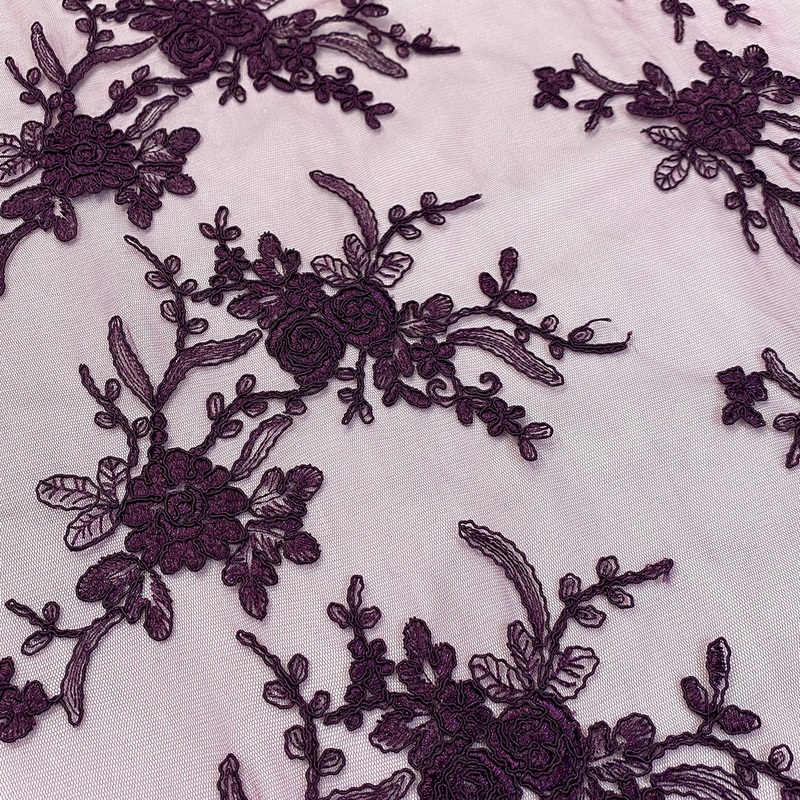 Laylani Lace Wholesale Fabric in Raisin