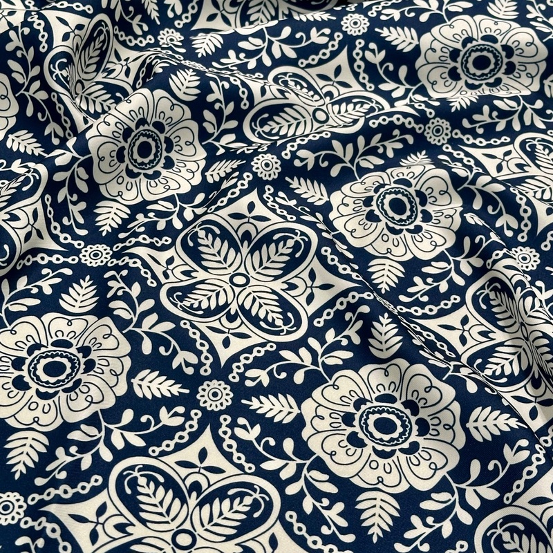 Morocco (Poly Print) Wholesale in Navy