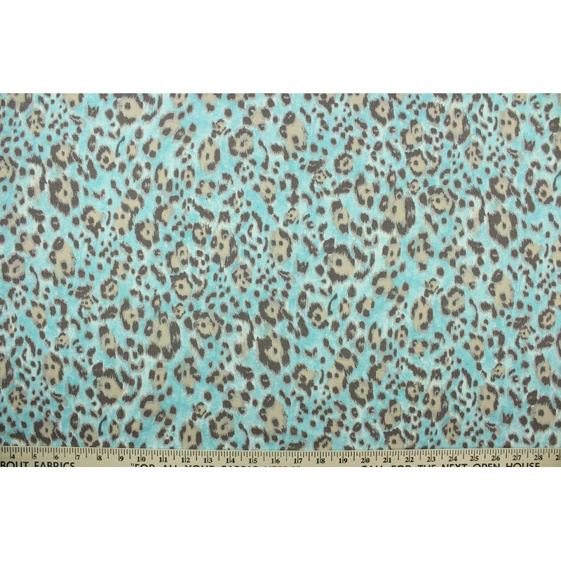Safari Cotton Fabric in Teal