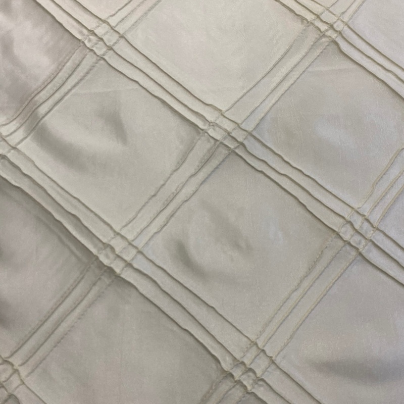 Triple Pleat Pintuck Wholesale Fabric in Ivory