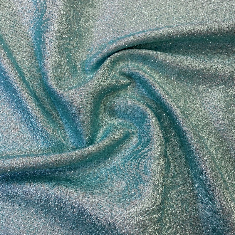 Twinkle Tensil Wholesale Fabric in Teal Green