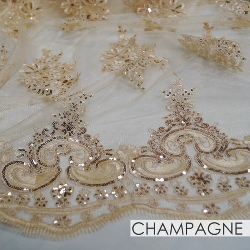 Venetian Lace Wholesale Fabric in Champagne