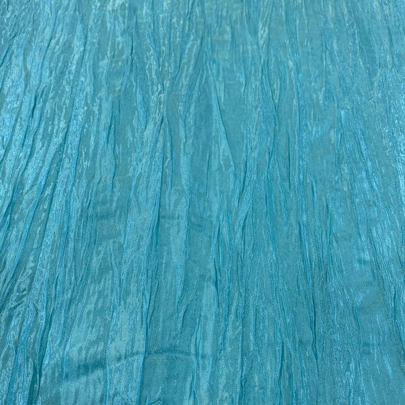 Accordion Taffeta Wholesale Fabric in Turquoise 14