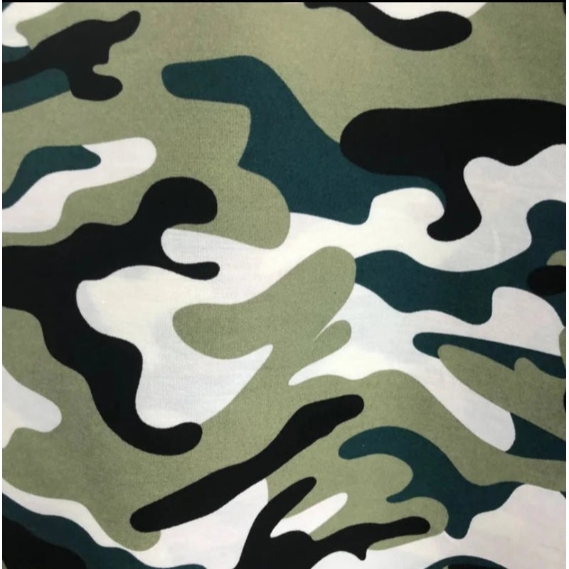 Camoflage Multi-Purpose Cotton Fabric in Jet Teal