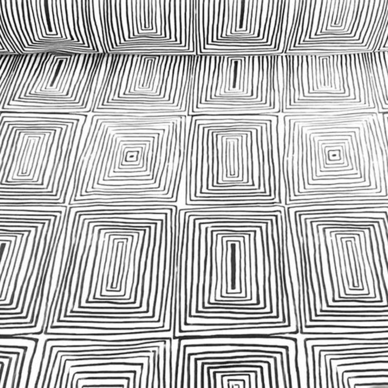 Modena (Poly Print) Wholesale Fabric in Black