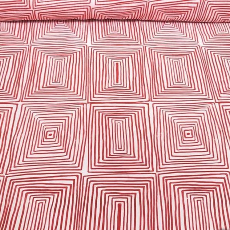 Modena (Poly Print) Wholesale Fabric in Red