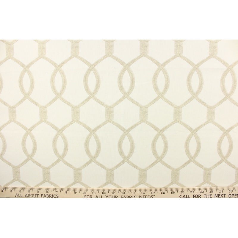 Richloom Platinum Collection Stabilies Jacquard Fabric in Snow