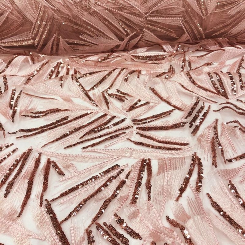 Sparkle Sequins Wholesale Fabric in Blush