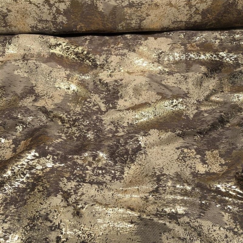 Cascade Jacquard Wholesale Fabric in  Brown and Gold