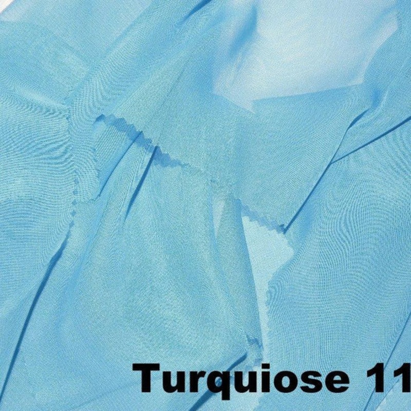 Chiffon Wholesale Fabric in Turquoise 1142