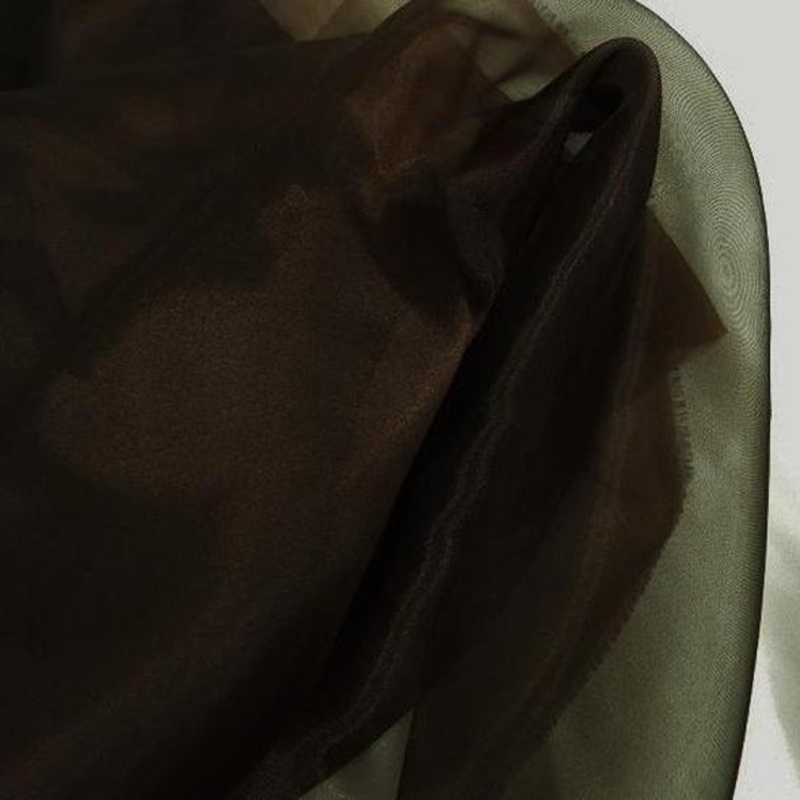 Crystal Organza Wholesale Fabric in Chocolate 383
