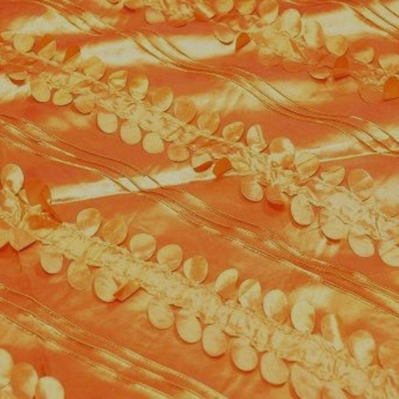 Diagonal Taffeta Wholesale Fabric in Orange