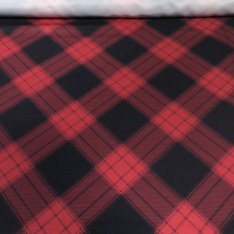 Plaid (Poly Print) Wholesale Fabric in Buffalo Plaid