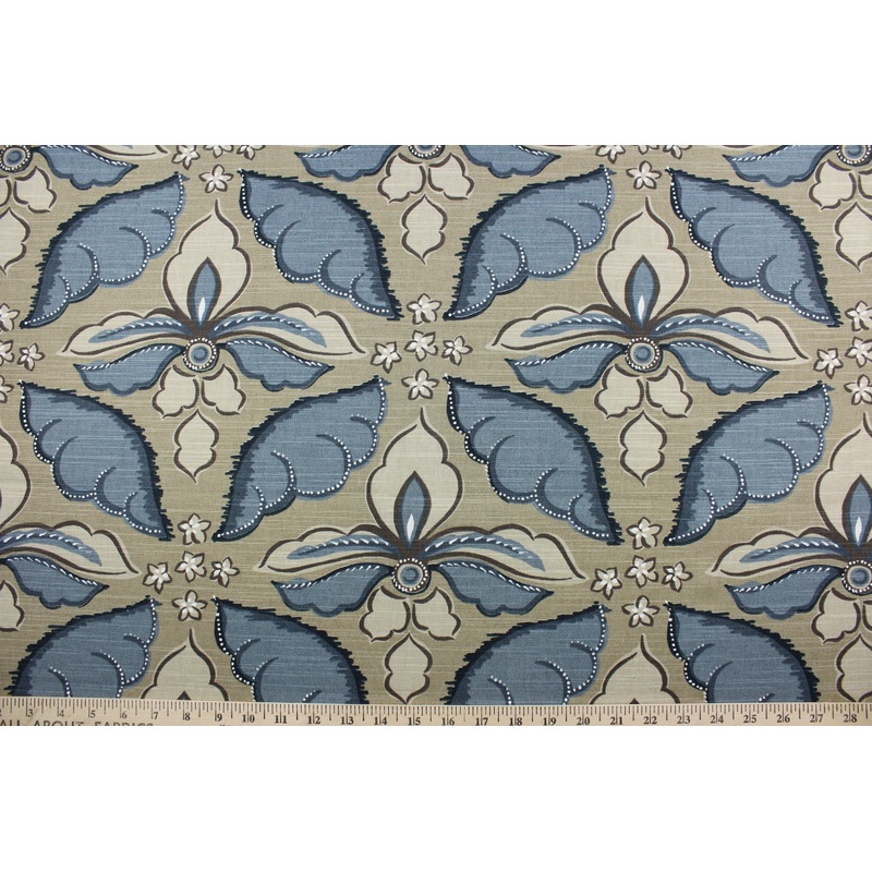 Robert Allen Painted Damask in Indigo