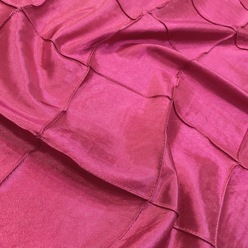 4" Pintuck Taffeta Wholesale Fabric in Hot Pink 128