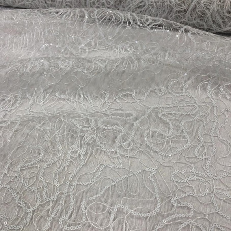 Bedazzle Wholesale Fabric in White