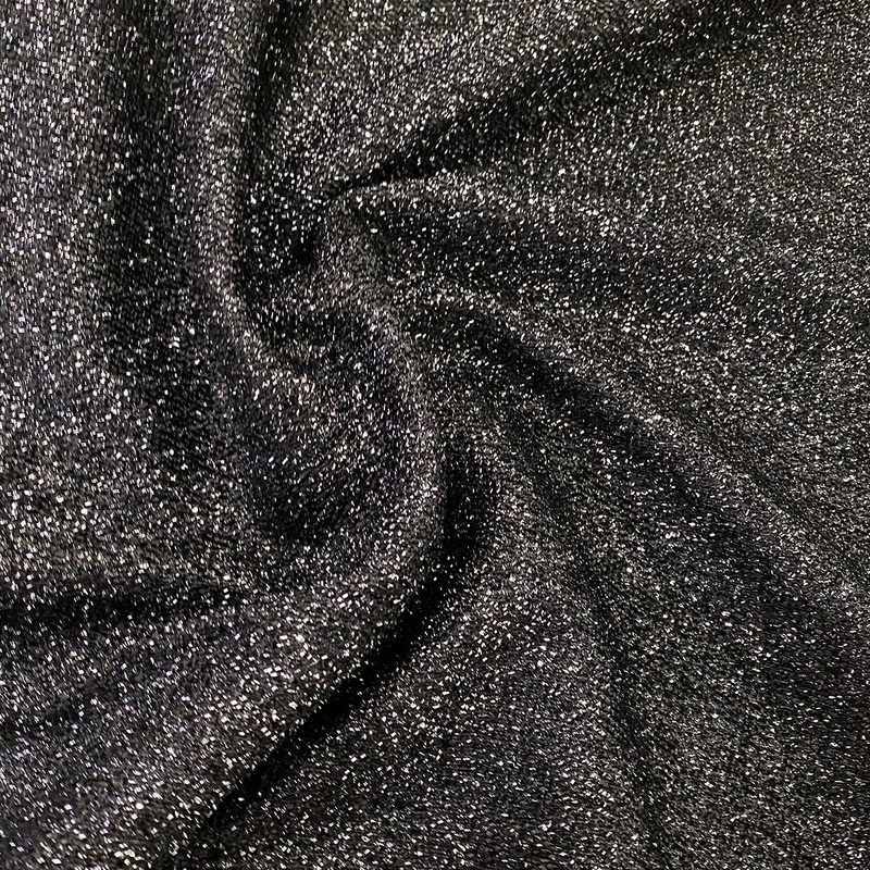 Confetti Metallic Wholesale Fabric in Black