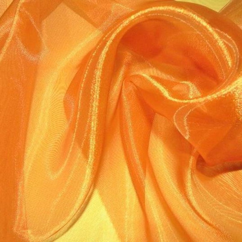 Crystal Organza Wholesale Fabric in Orange L 914