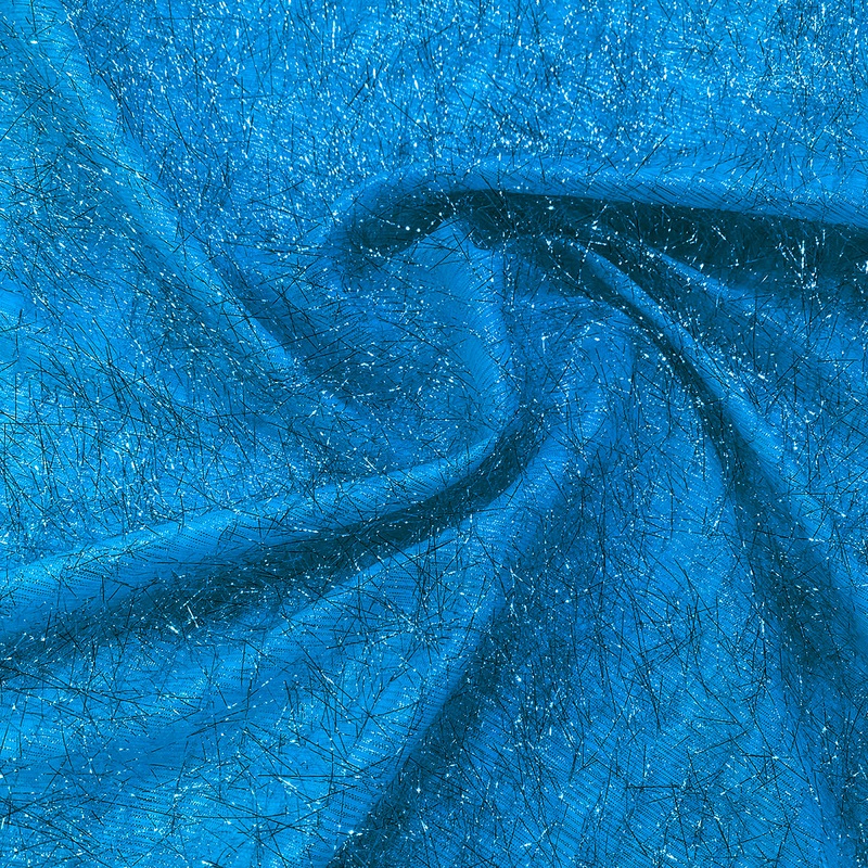 String Metallic Wholesale Fabric in Turquoise