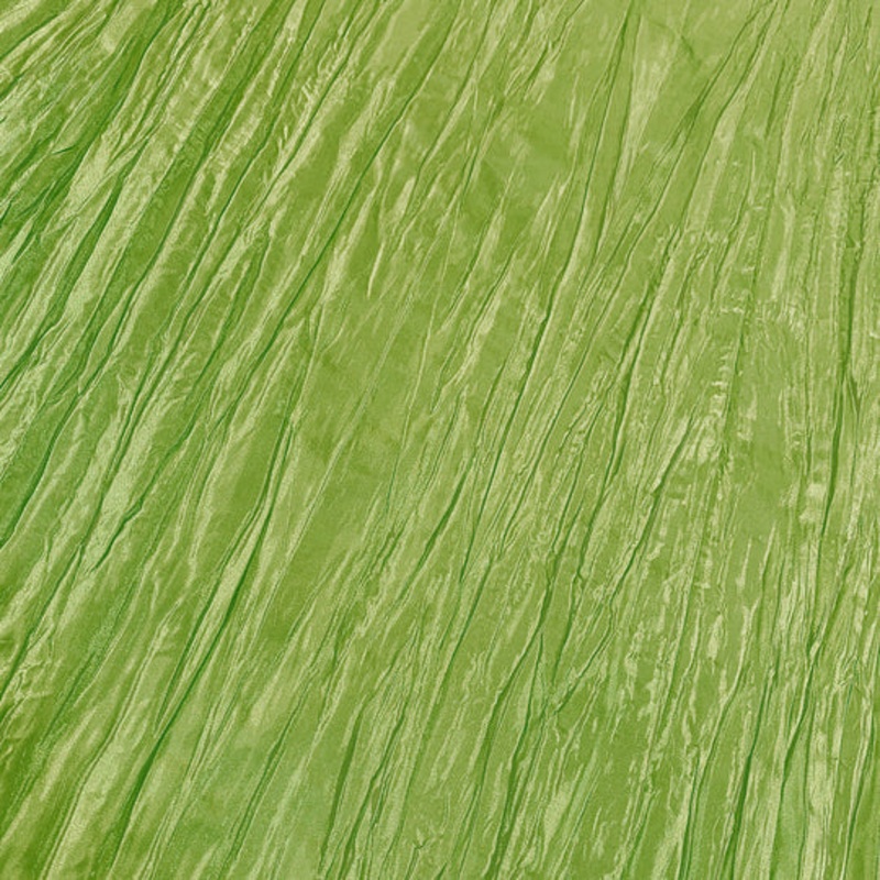 Accordion Taffeta Drapery Panel in Green
