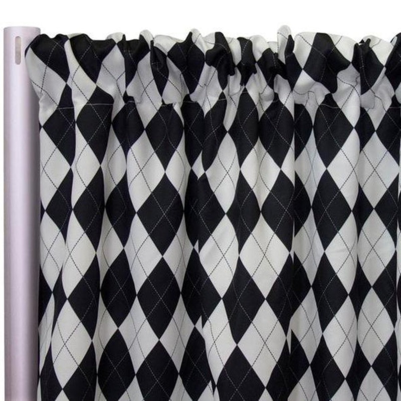 Argyle (Poly Print) Drapery Panels (58" Wide) / 2 Colors