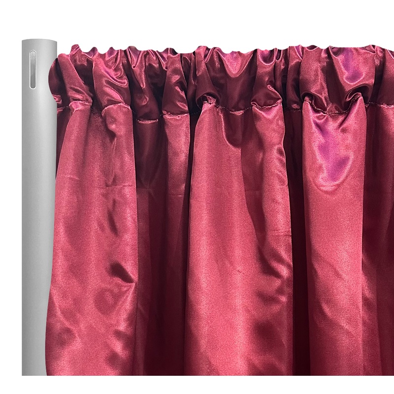 Bridal Satin Drapery Panel in Burgundy 232
