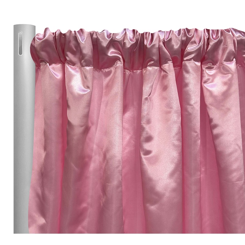 Bridal Satin Drapery Panel in Dark Pink 158