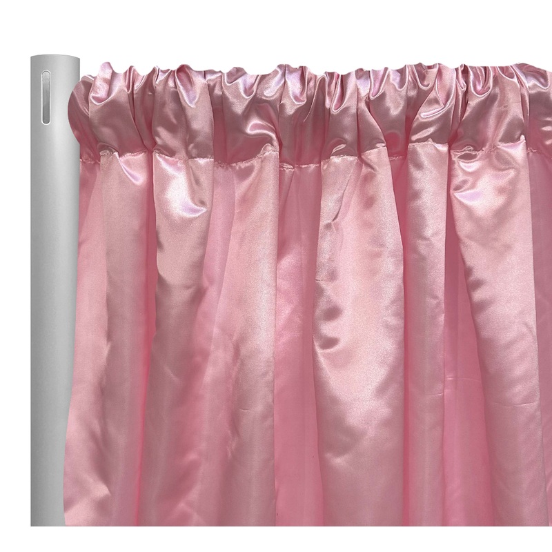 Bridal Satin Drapery Panel in Dusty Rose 317