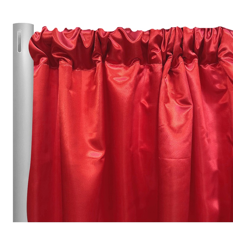 Bridal Satin Drapery Panel in Red 190