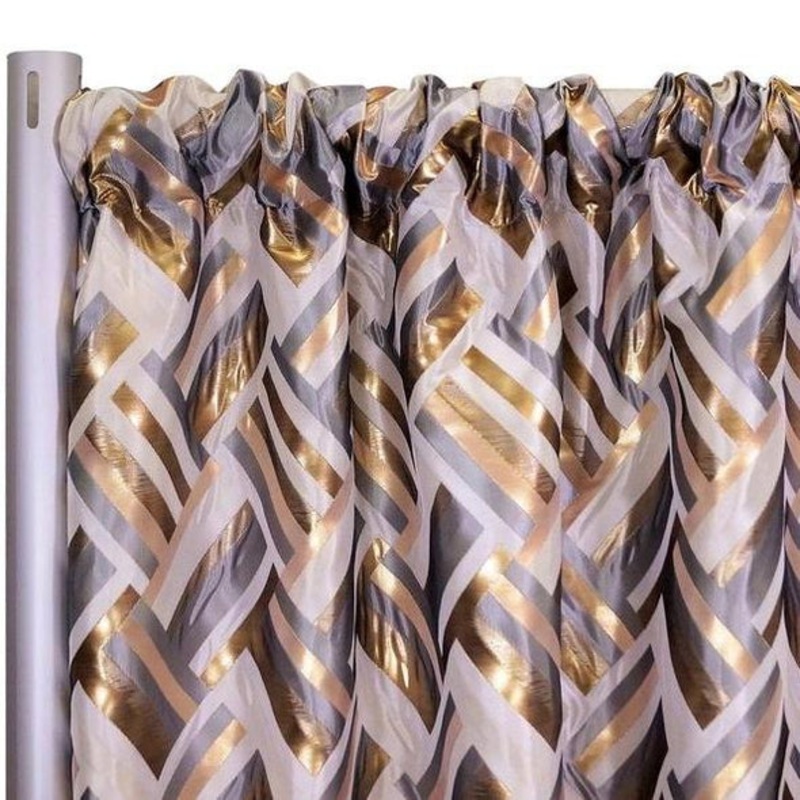 Broadway Jacquard (Reversible) Drapery Panels (110" Wide) / 4 Colors